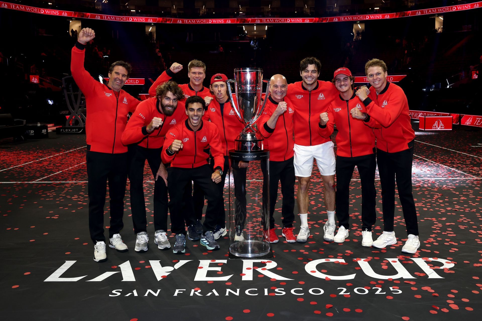 Andre Agassi with Team World at the Laver Cup 2025 - Day 3 - Source: Getty