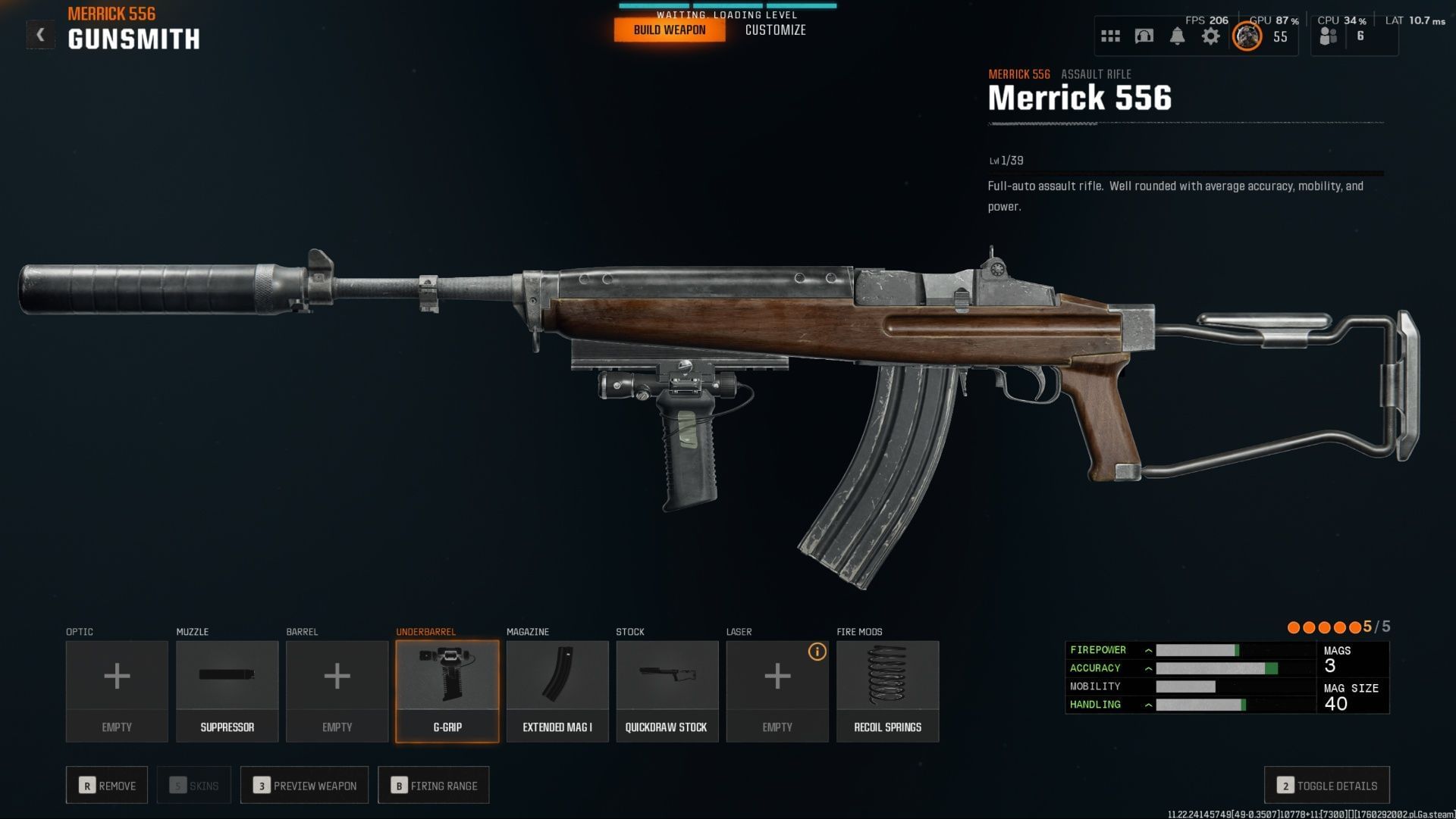 Merrick 556 loadout in Black Ops 6 (Image via Activision)