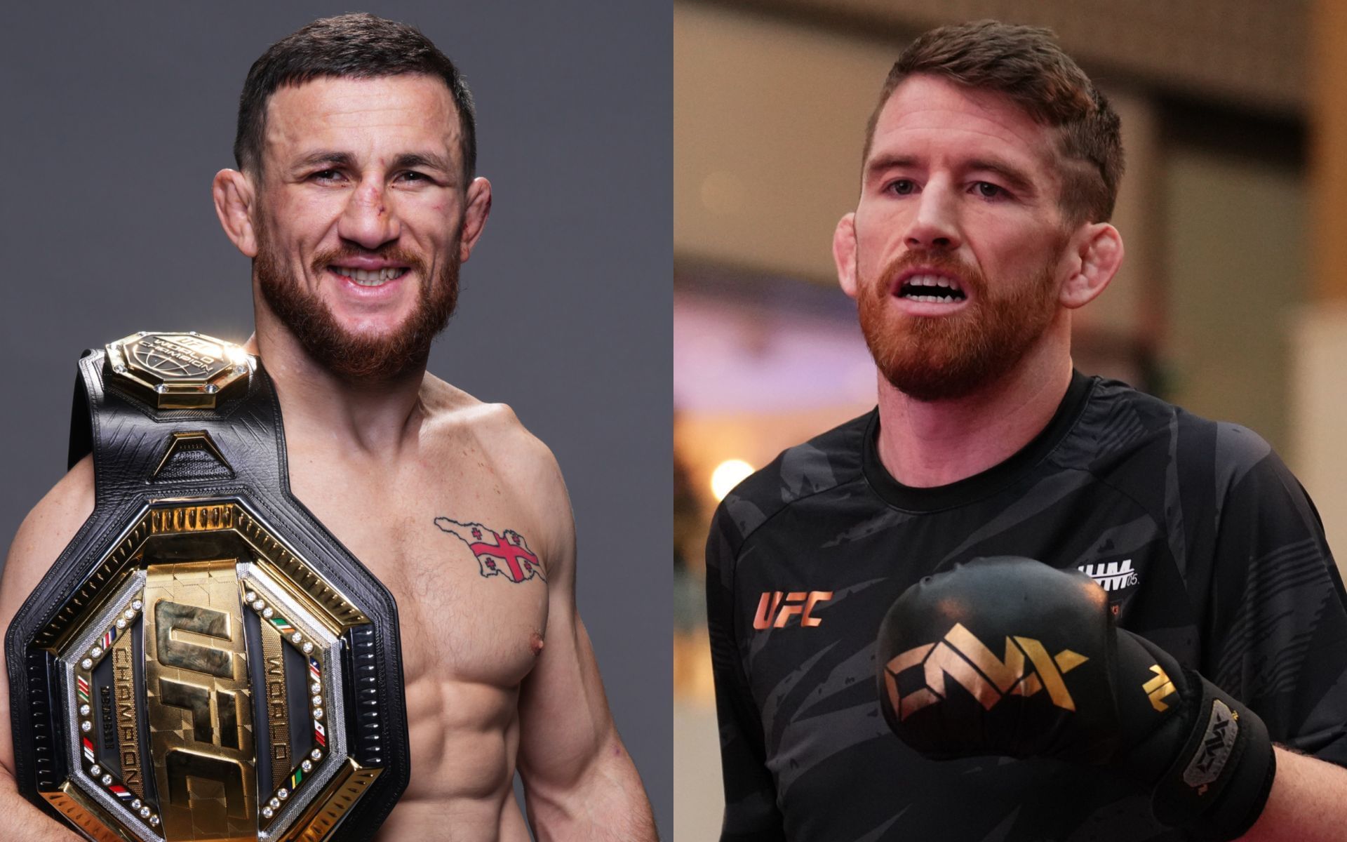 Merab Dvalishvili (left) issues a bold message ahead of his Cory Sandhagen (right) fight. [Images courtesy: Getty Images]