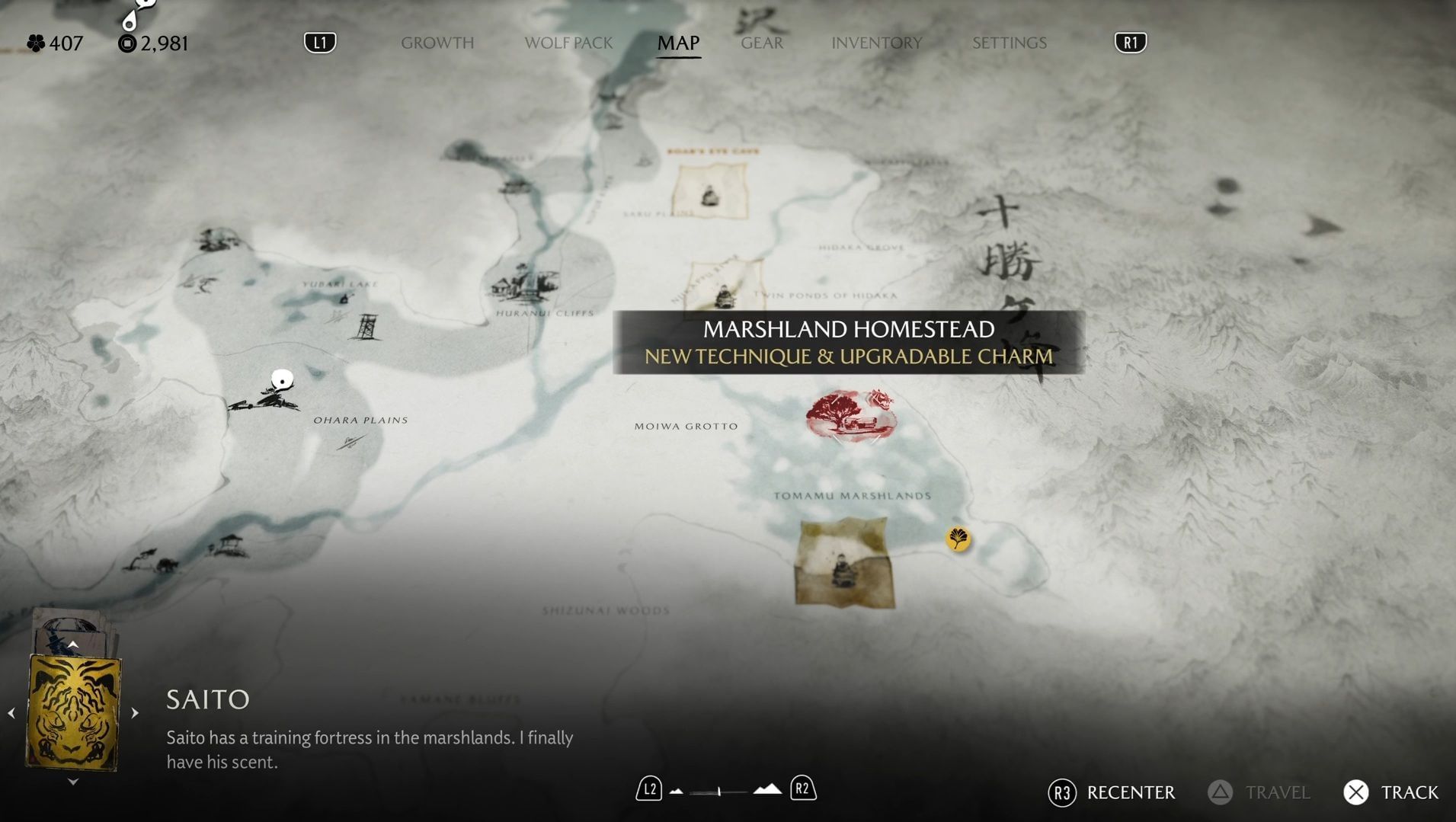 Marshland Homestead side quest location (Image via Sportskeeda Gaming || Sucker Punch)