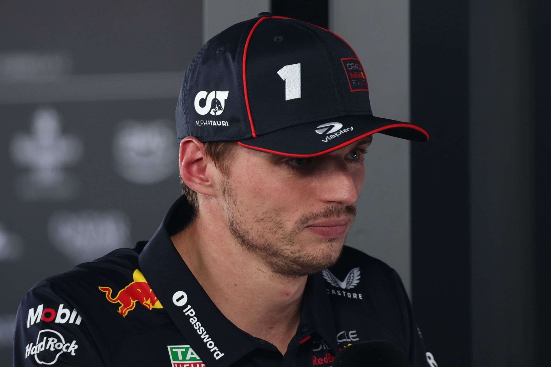 Max Verstappen speaking to the media after qualifying for the Mexican Grand Prix - Source: Getty