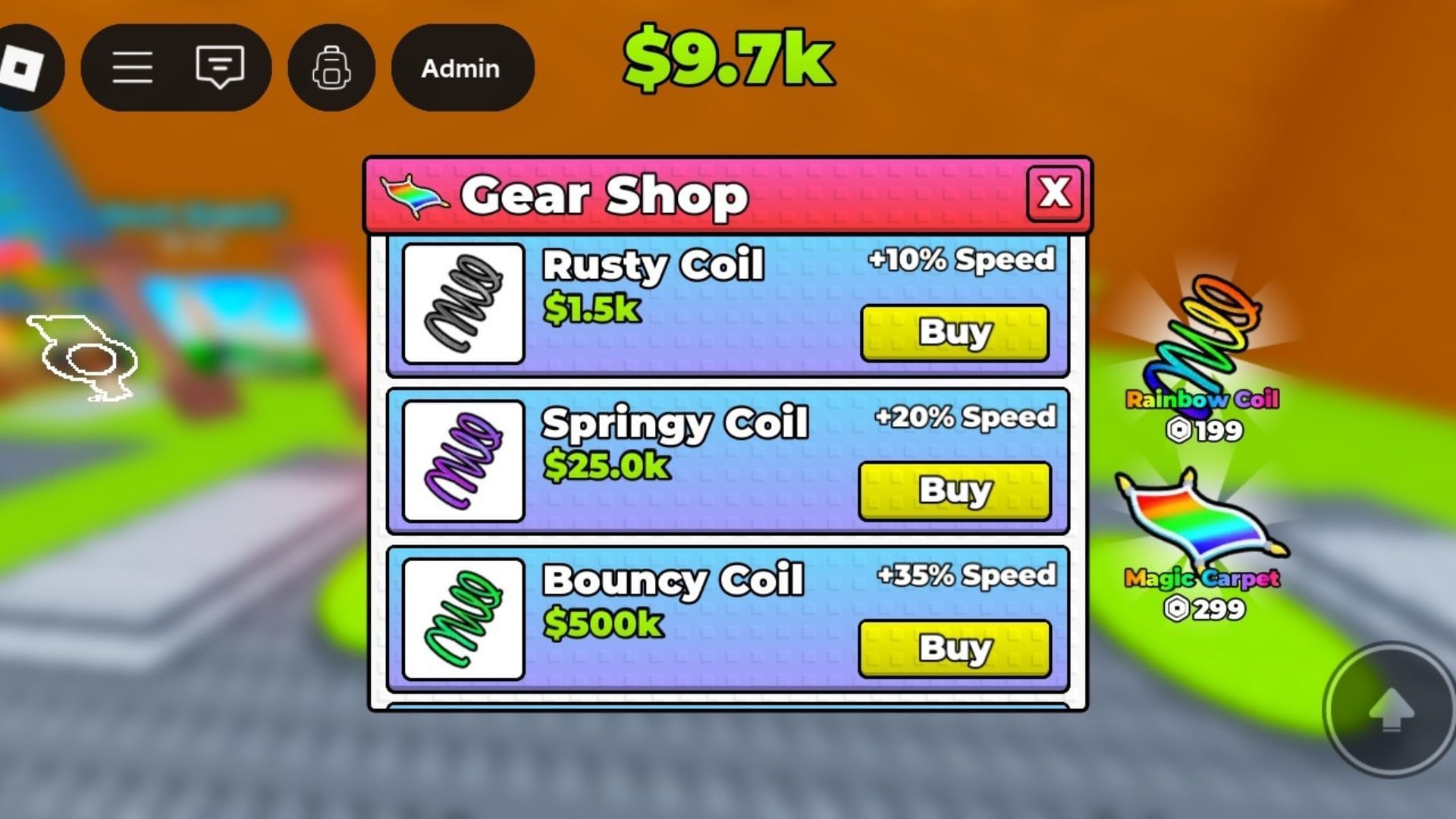 Coils in Shop (Image via Roblox)
