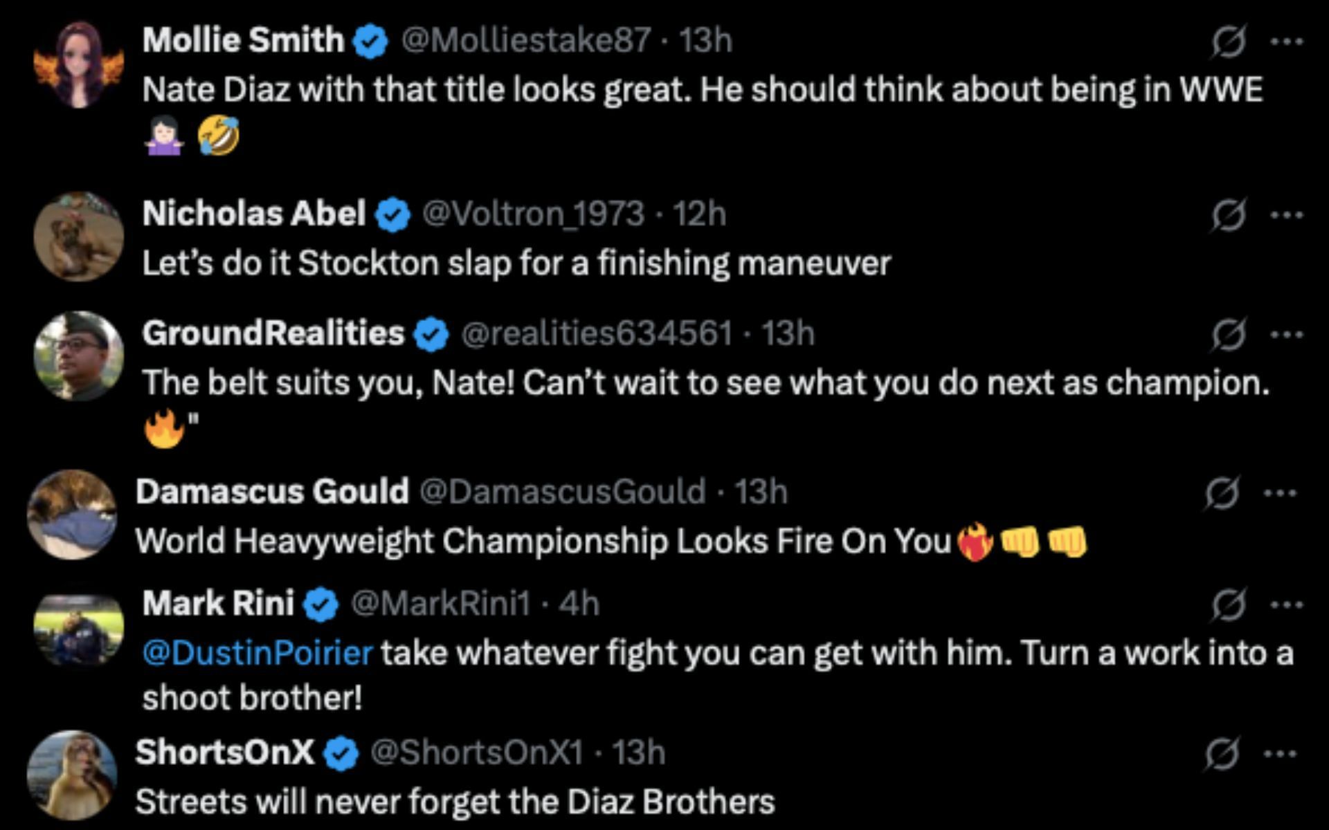 Screenshots from @wwe on X