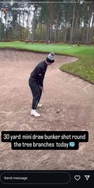 A still taken from Charley Hull's Instagram story (via @charley.hull)