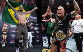 "Pereira vs Aspinall and Charles vs Max" - Fans react to Charles Oliveira's blockbuster UFC Brazil proposal featuring Alex Pereira