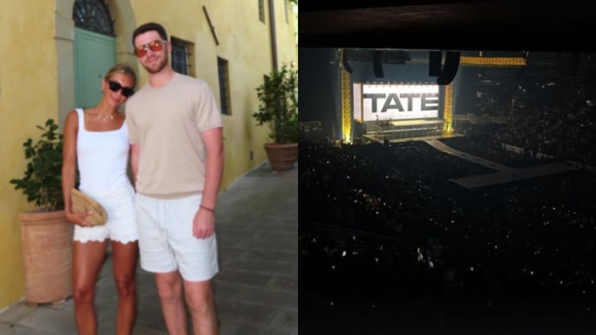 Jeremy Swayman's fiancee Alessandra attends Tate McRae's concert at TD Garden