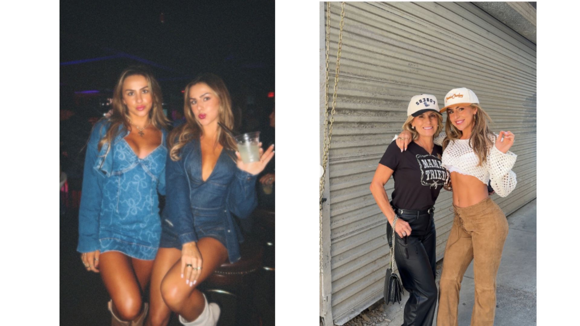 Haley Cavinder and mom Katie Cavinder posed for one of the photos. (Photos via Cavinder Twins on Instagram)
