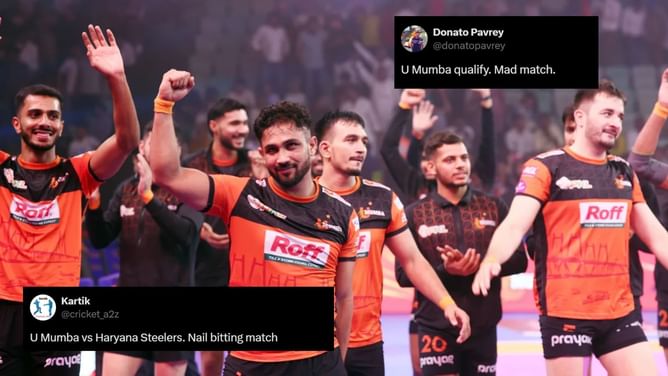 "Shouldn't have gone to tie breaker" - Fans react as U Mumba clinch thrilling win over Haryana Steelers to qualify for Top 8 in Pro Kabaddi 2025