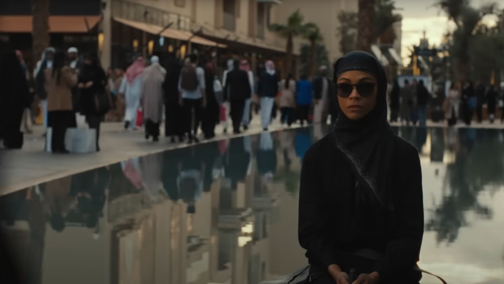 Zoe Saldana is the head of the Lionness program (Image via YouTube/Paramount+)
