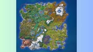The blue marker on the map is where the Treehouse is located (Image via Epic Games)