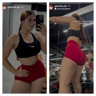 Jackson Chourio's girlfriend ,Gabriela,shared stories.(gabriela.apf/Instagram)