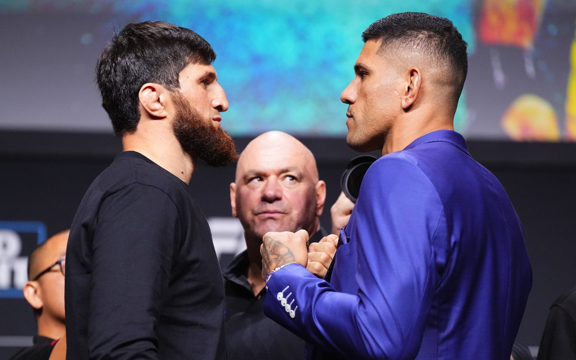 Magomed Ankalaev and Alex Pereira square off. [Image courtesy: Getty]