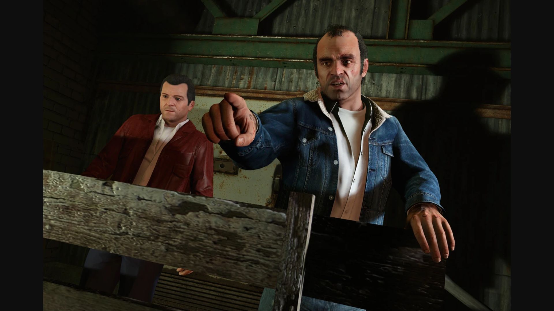 Michael and Trevor meet Steve Haines in a warehouse to interrogate Ferdinand Kerimov (Image via Rockstar Games || GTA Wiki)