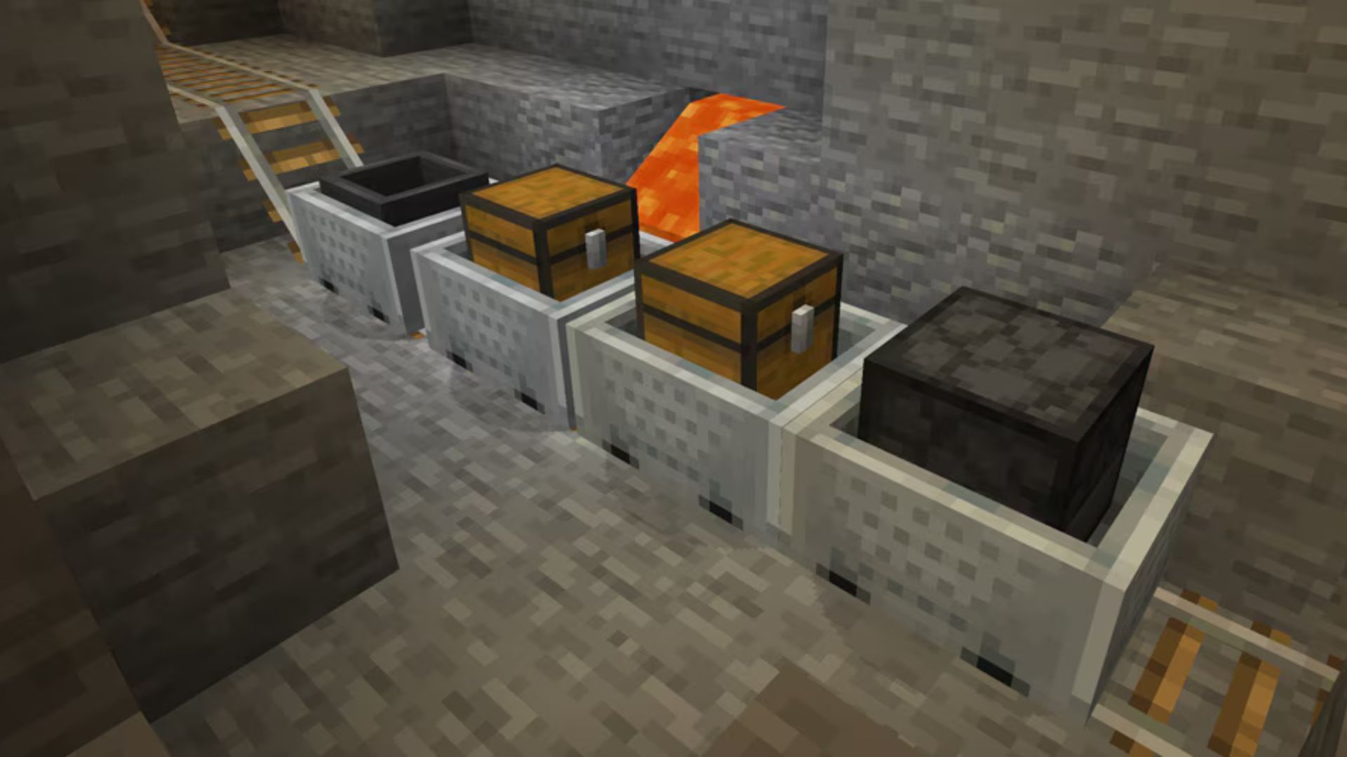 A Minecraft player suggests making the minecarts better (Image via Mojang Studios)
