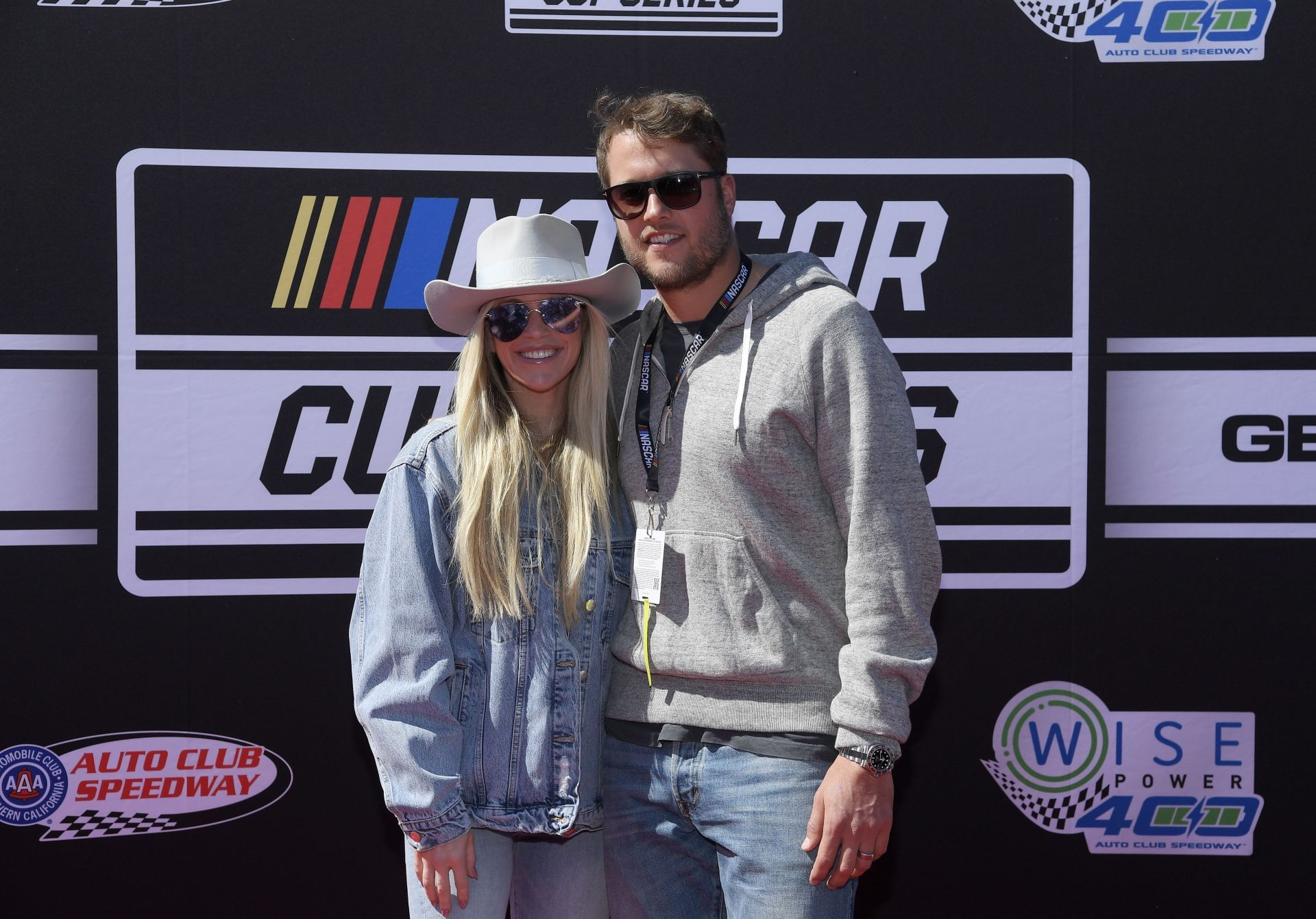 Super bowl champion quarterback Matthew Stafford and his wife Kelly (Image via Getty)