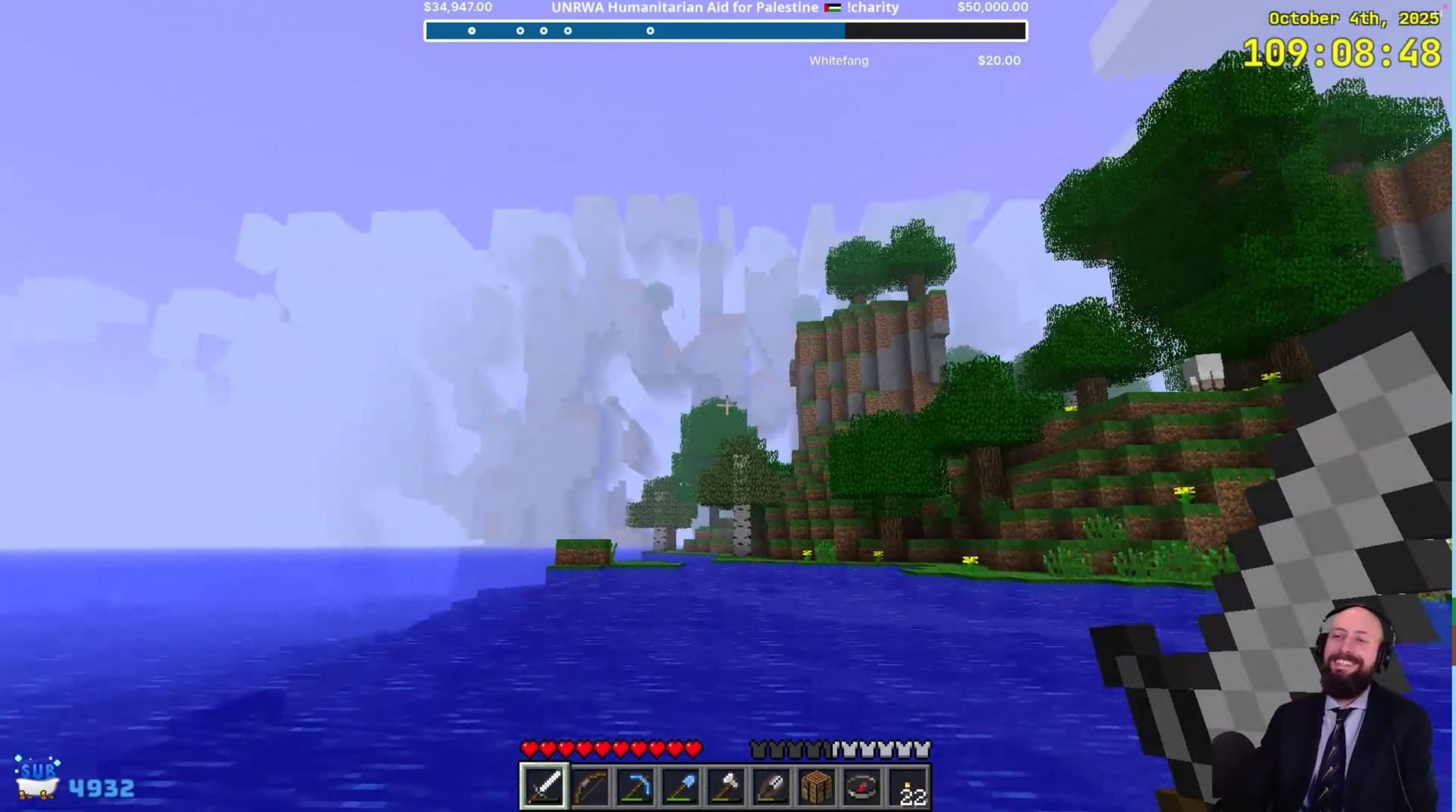 YouTuber kurtjmac finally reached Far Lands (Image via Twitch/kurtjmac)