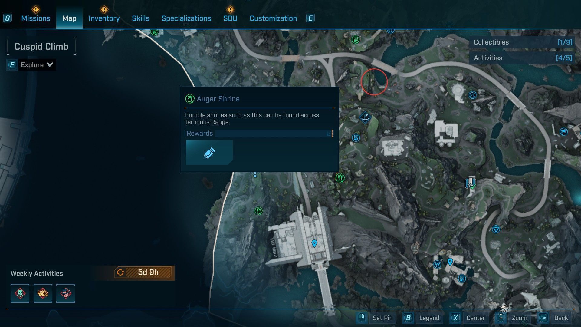 The path to the shrine is at the marked spot (Image via 2K)