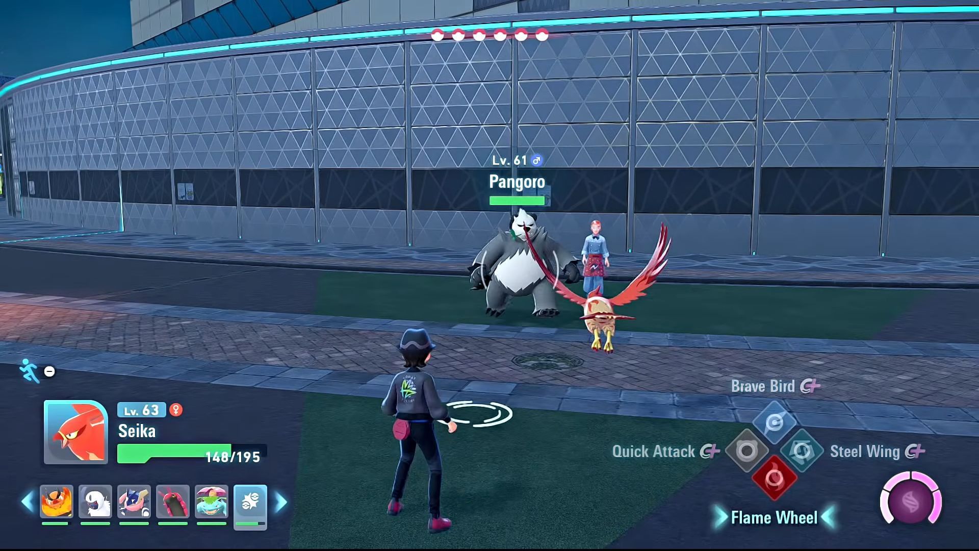 Trainer Grisham has a strong Pokemon line-up (Image via YouTube/@Mixeli)