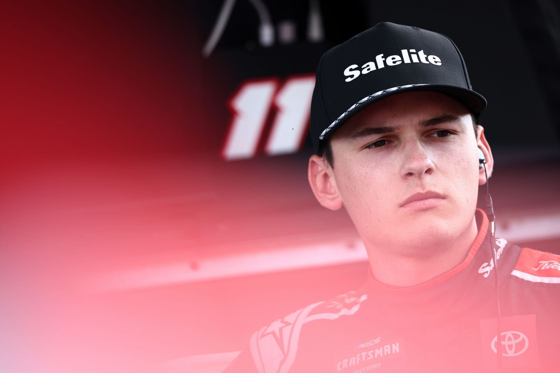 Corey Heim (11) before the NASCAR Craftsman Truck Series race at Darlington Raceway. Source: Getty