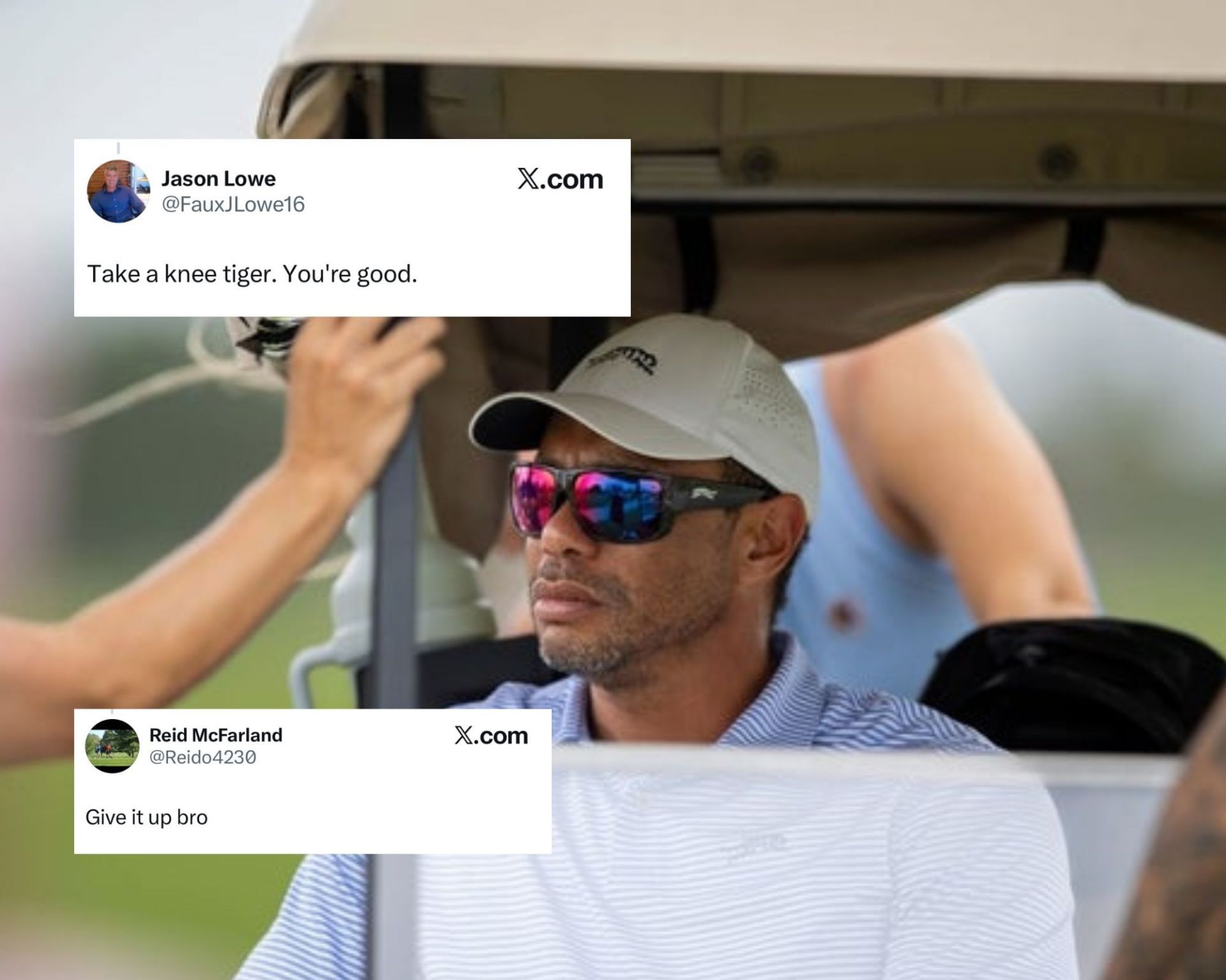 Fans react to Tiger Woods&rsquo; injury update _ [Images via X &amp; Imagn]