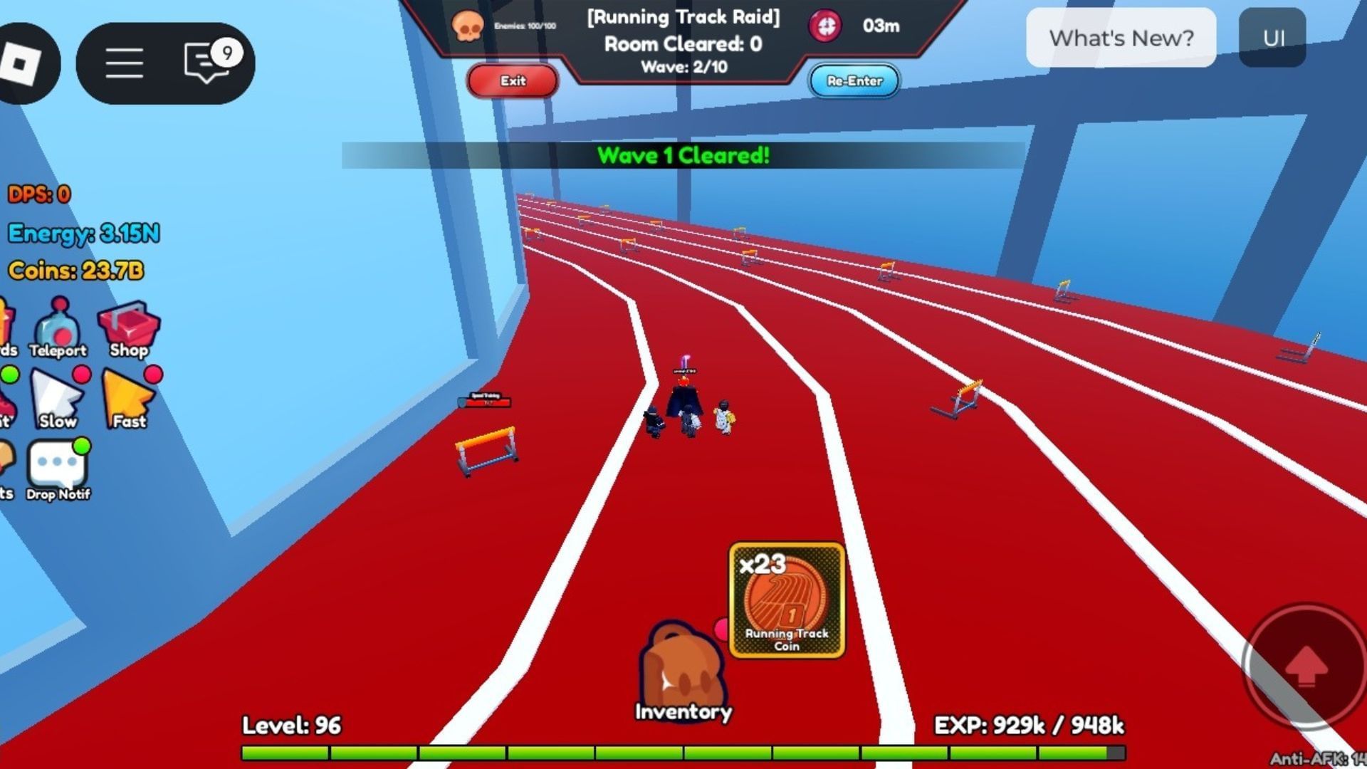 Inside Running Track Raid (Image via Roblox)