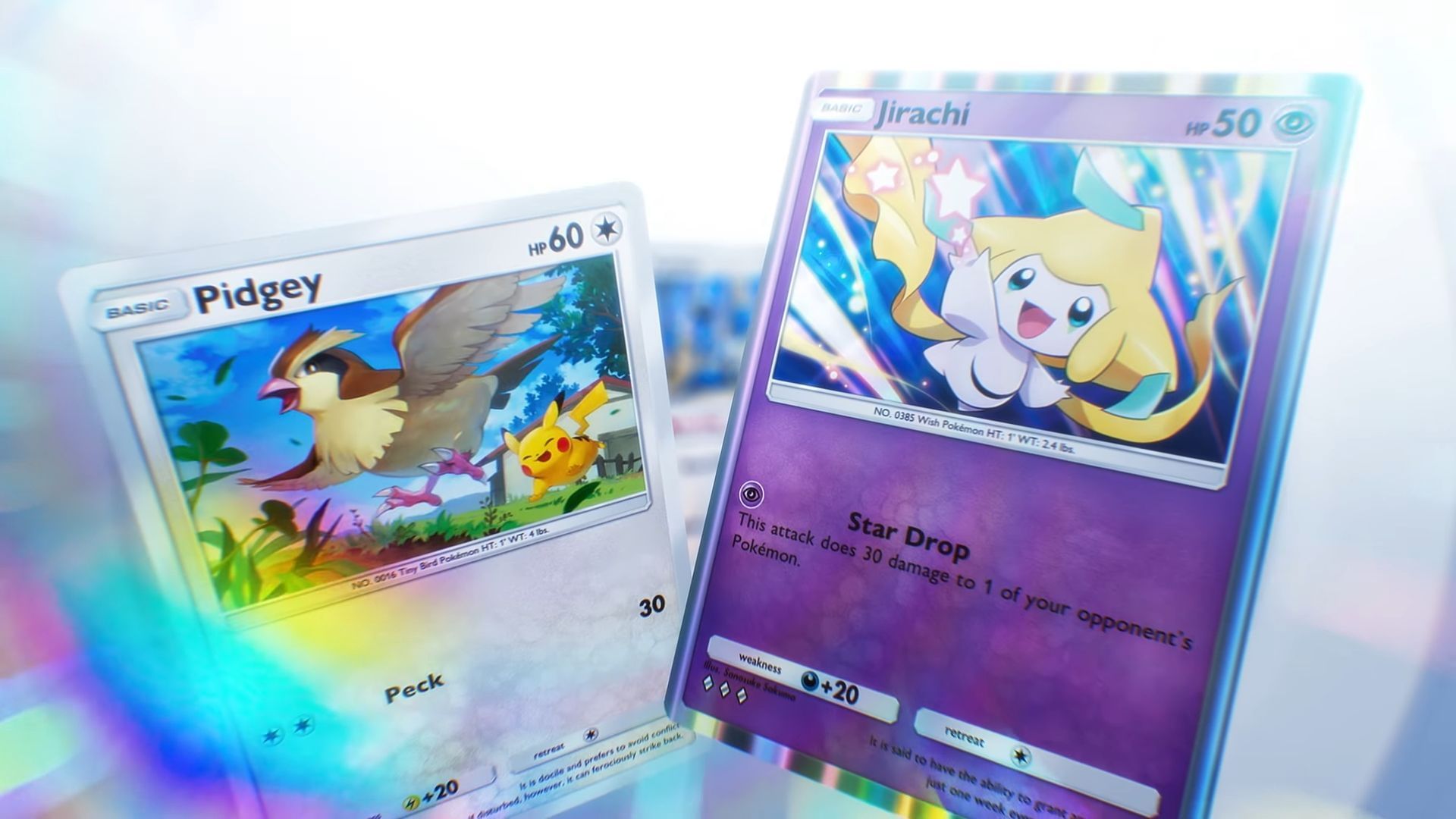New Pidgey print and Jirachi (Image via The Pokemon Company)