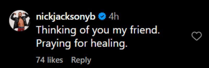 Screenshot of Nick&#039;s comment