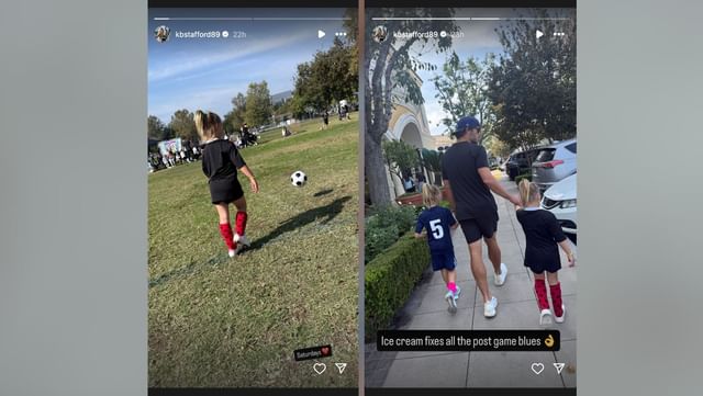 Matthew Stafford's wife Kelly reveals Rams QB’s secret trick to dealing with 'post-game blues' of daughters (Image Credit: Kelly/IG)