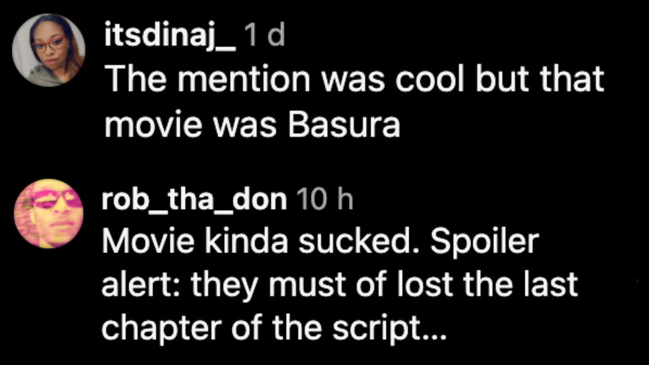 Screenshots of fans&#039; comments on Instagram (Images from - Instagram.com/@snytv)