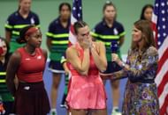 Aryna Sabalenka gets comforted after her US Open final loss | Image Souree: Getty