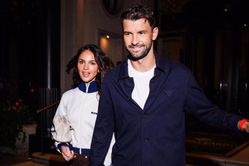 Grigor Dimitrov's girlfriend Eiza Gonzalez declares her love for Bulgarian as she swoons over their stylish Prada show look in Milan