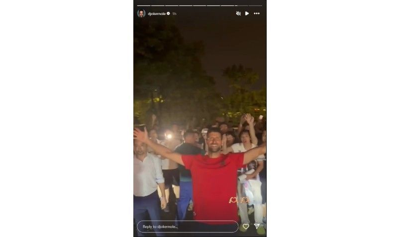 Novak Djokovic&#039;s story | Source: via @djokernole on Instagram