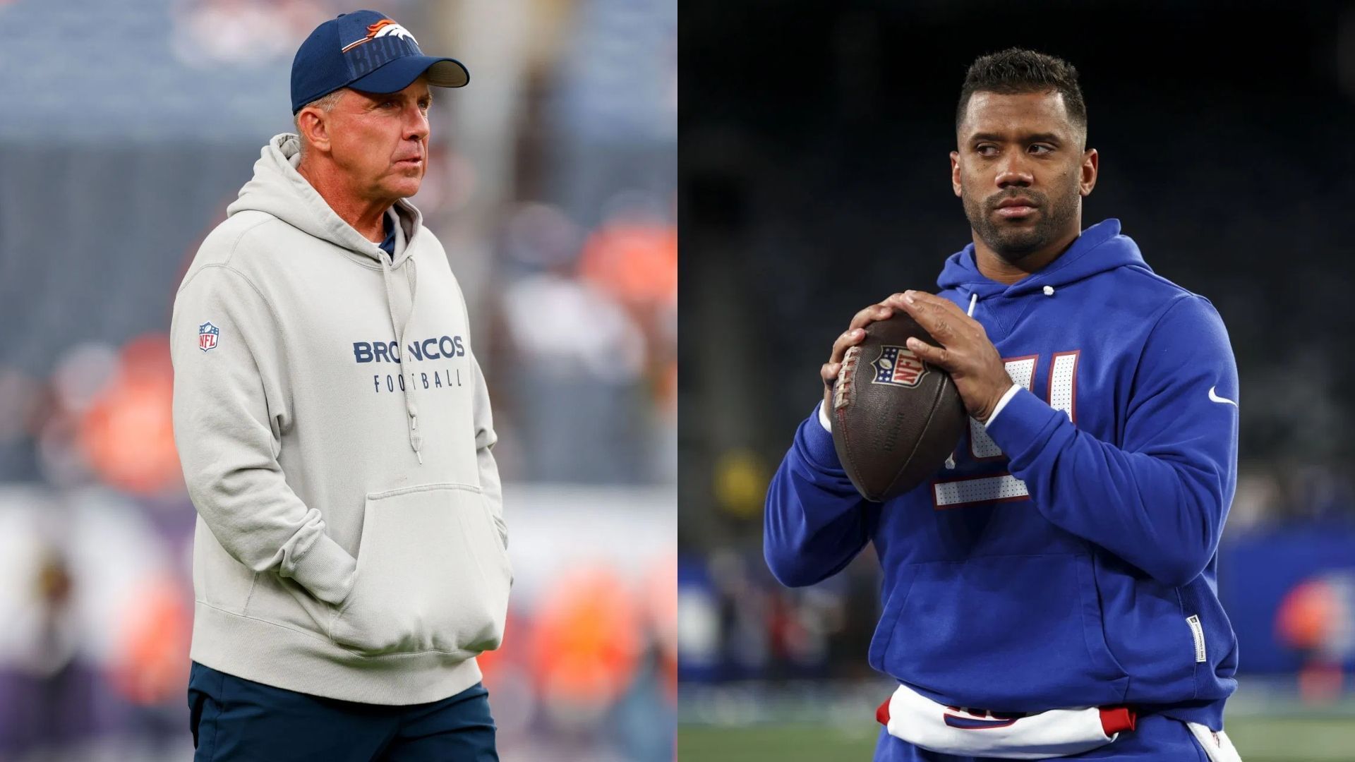 Russell WIlson reacts to Sean Payton
