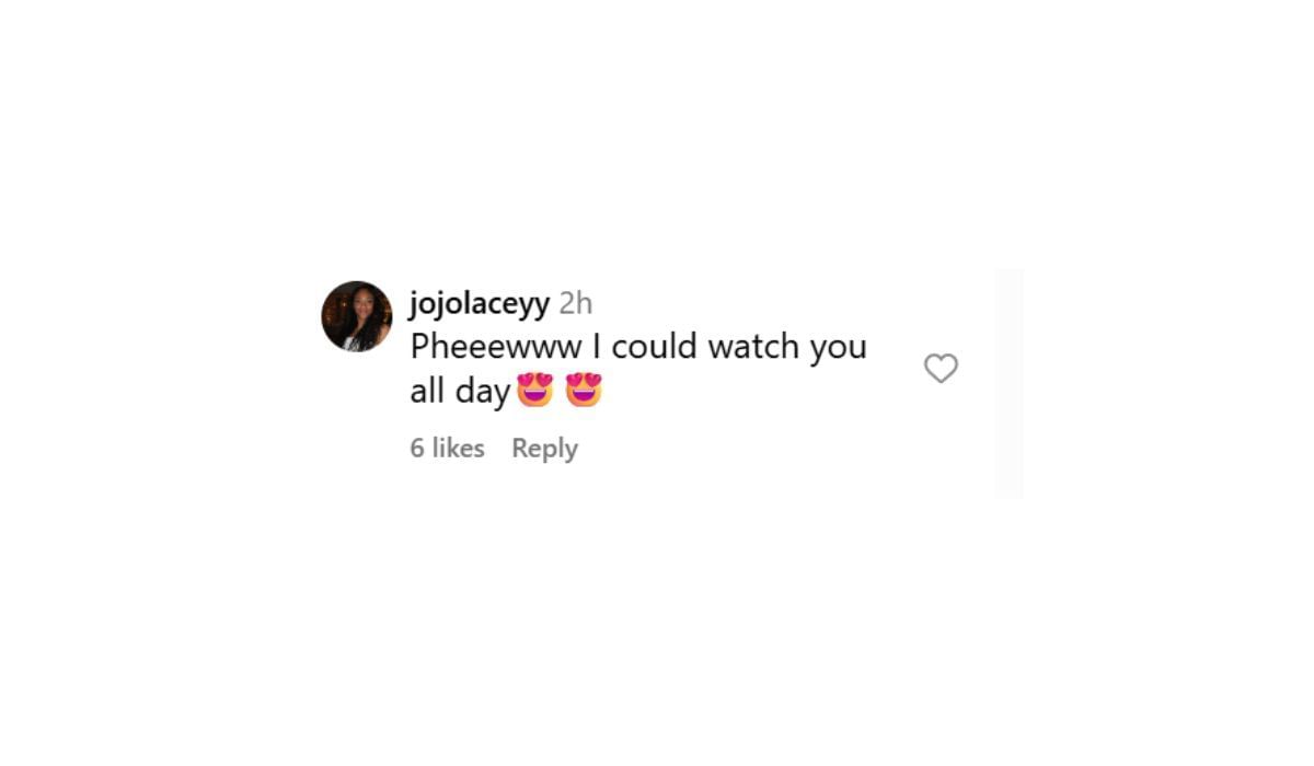 Jojo Lacey komentuje najnovší príspevok Dylana Harpera (Zdroj: Dylan Harper/IG)
