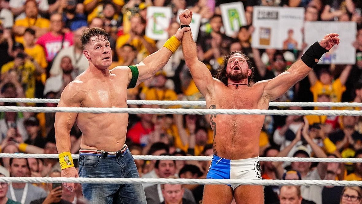 John Cena and AJ Styles! (Image from WWE.com)