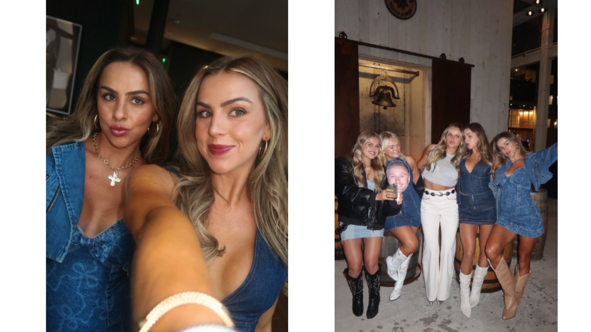 Haley and Hanna Cavinder shared photos on their joint Instagram account. (Photos via Cavinder Twins on Instagram)