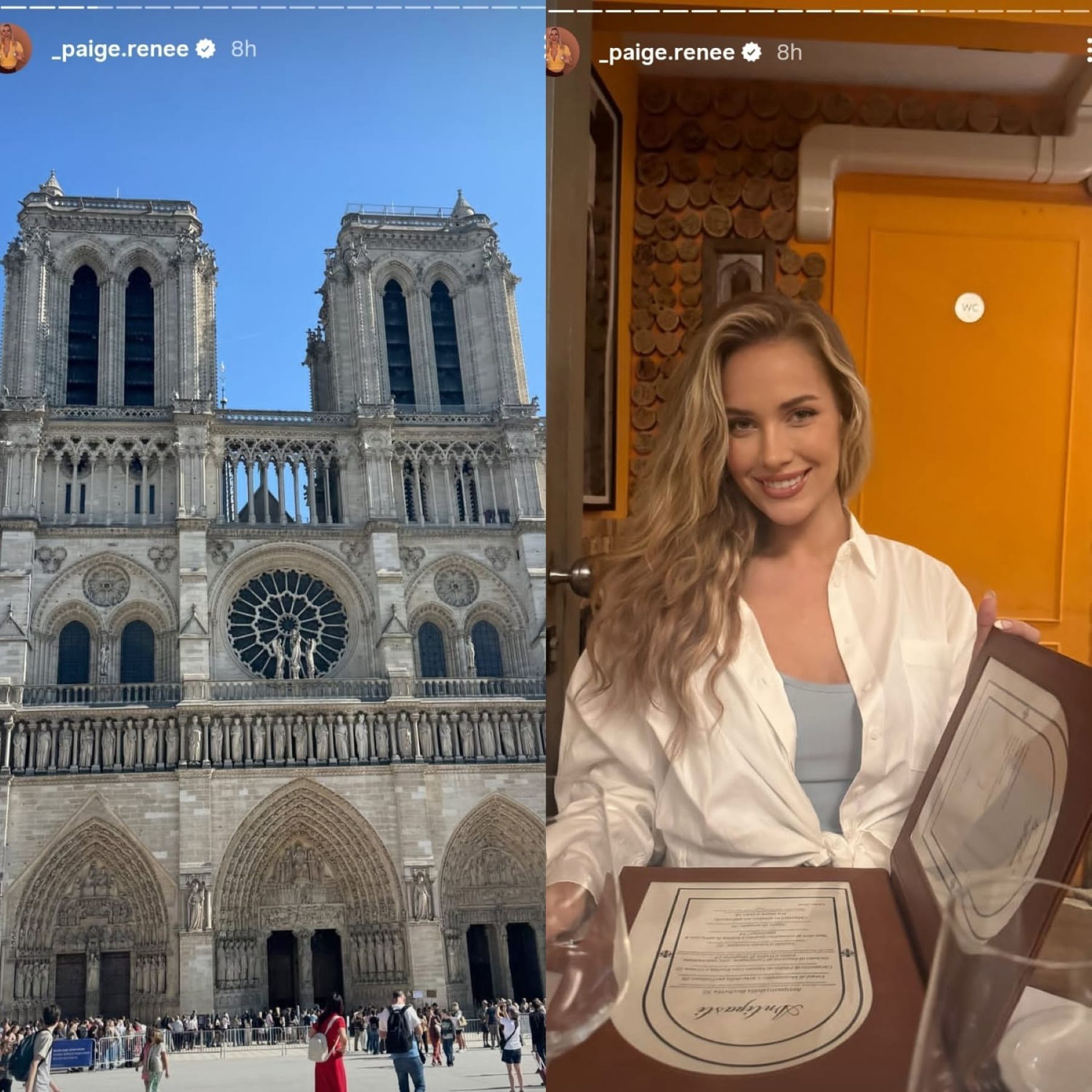 A screenshot of Paige Spiranac&#039;s Instagram story (via @_paige.renee)