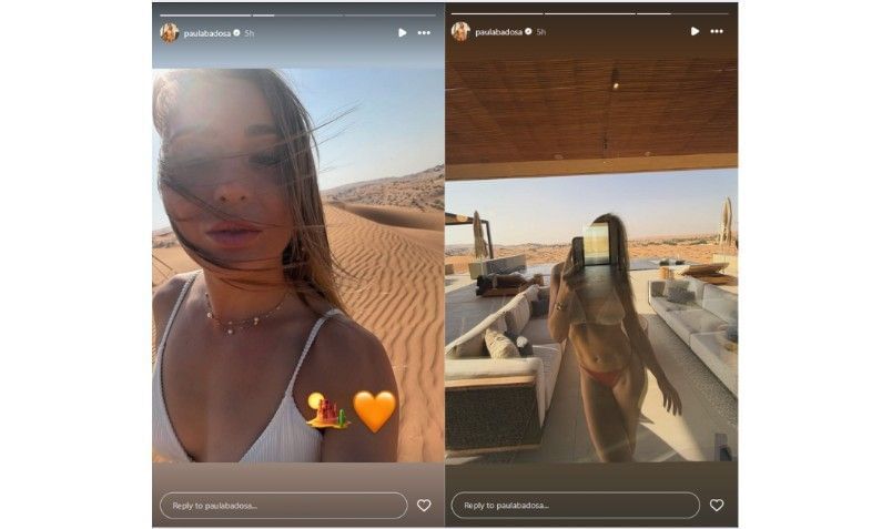 Screenshots of Paula Badosa&#039;s Instagram stories | Source: IG/paulabadosa