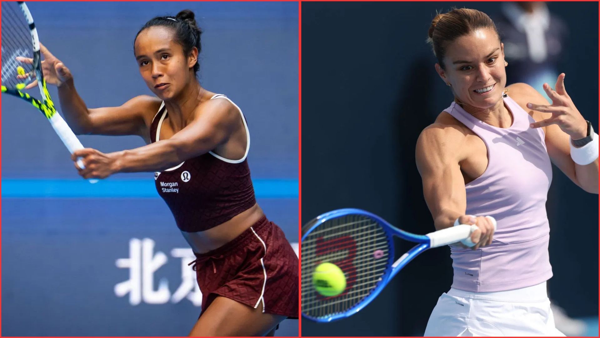 Leylah Fernandez (L) Maria Sakkari (R) | Getty