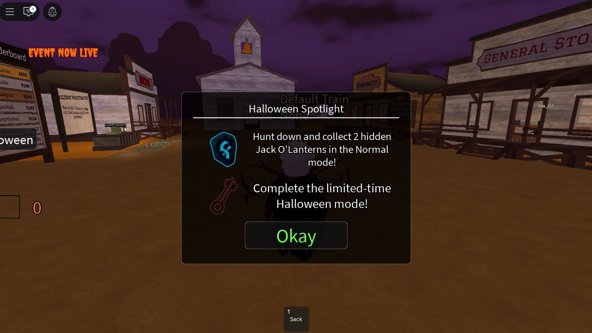 Quests offered for Dead Rails (Image via Roblox)