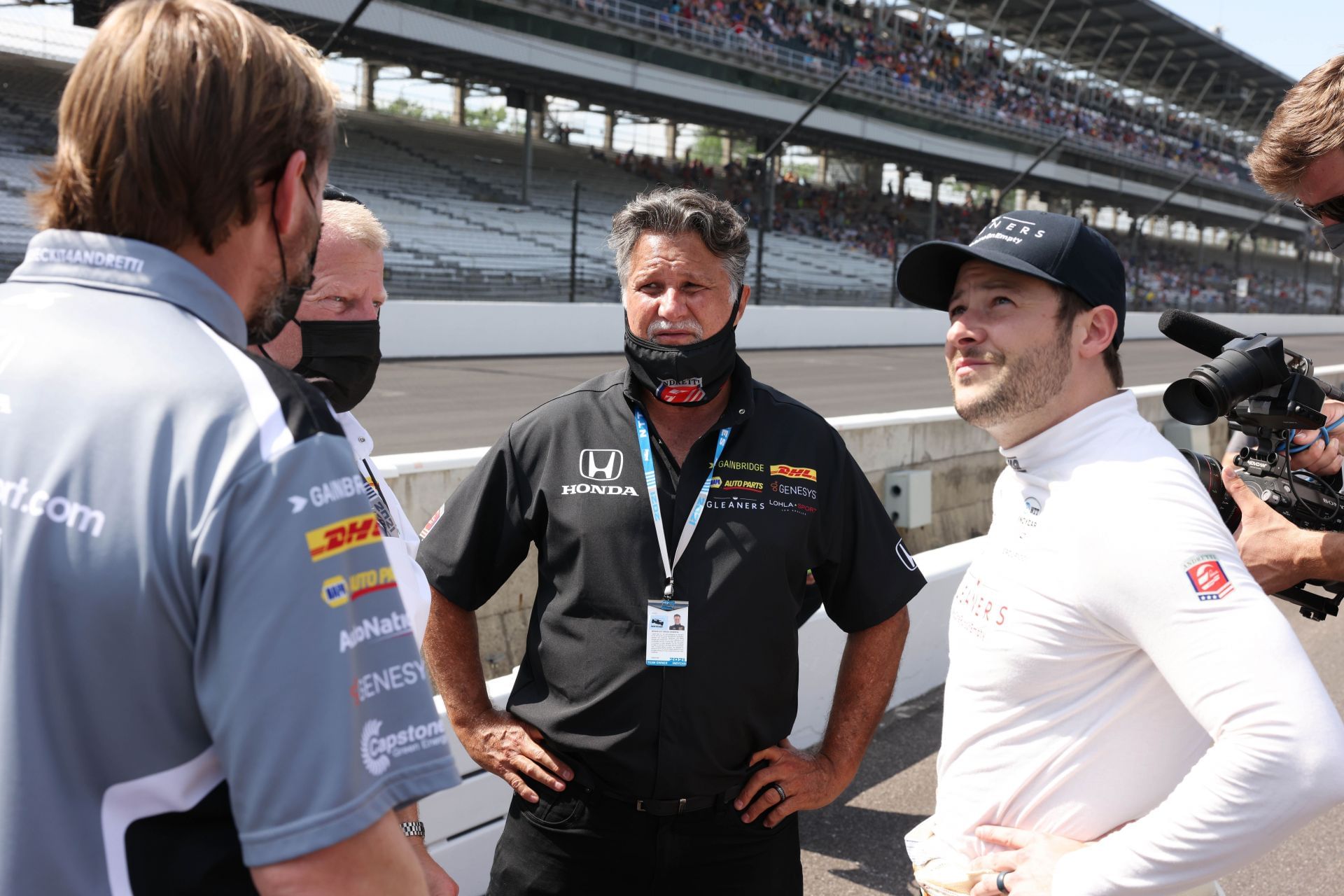 Michael Andretti with Marco Andretti at the 105th Indianapolis 500 Qualifying - Source: Getty