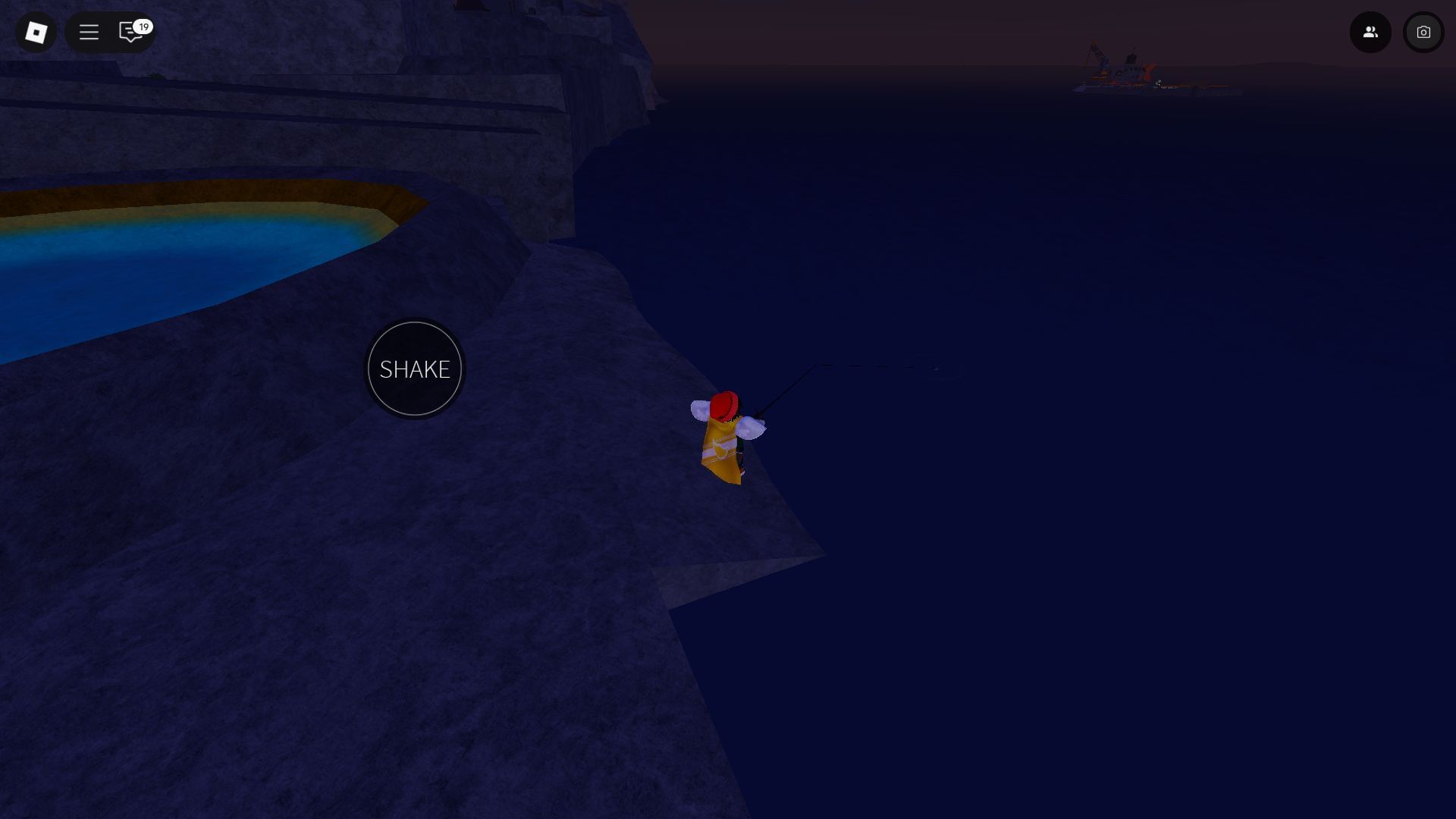 Some Anniversary items can be fished out of open waters (Image via Roblox)