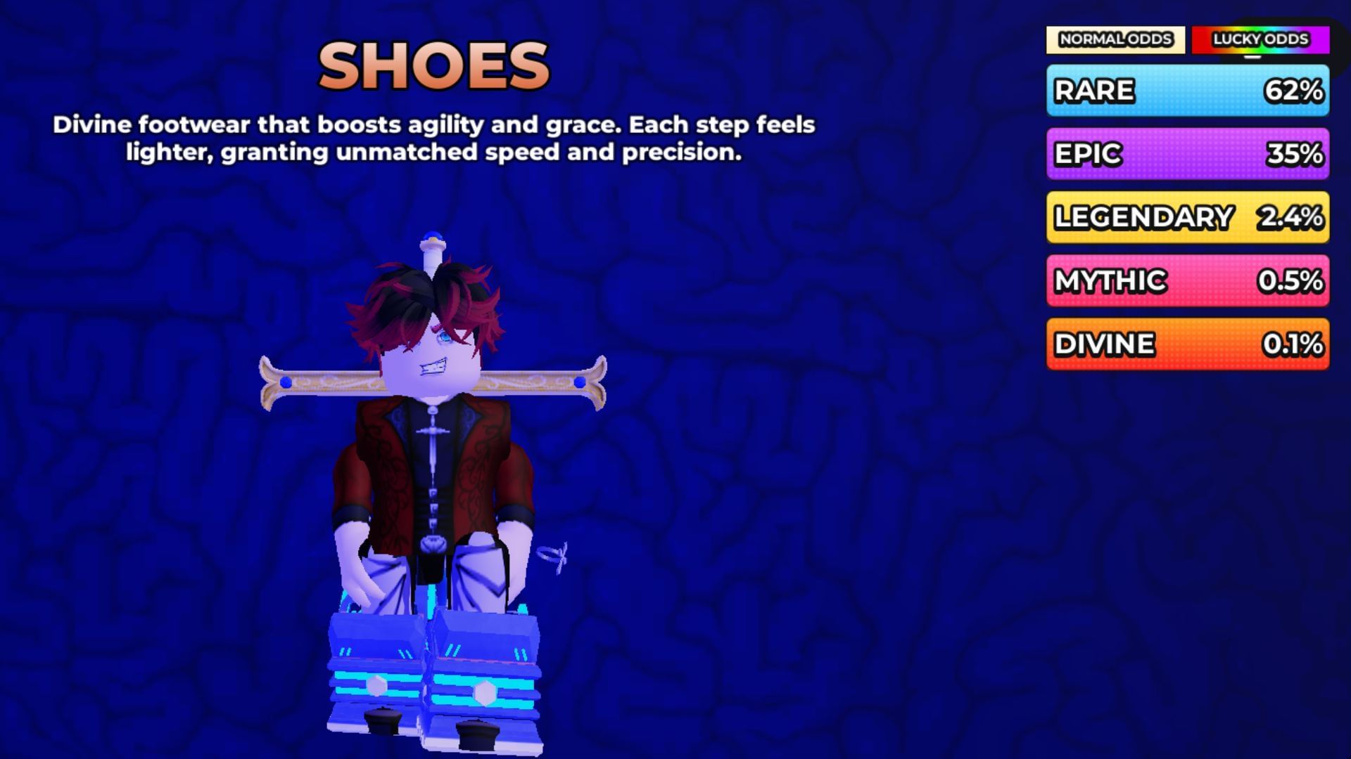 The weapons gacha (Image via Roblox)