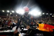 Max Verstappen getting into the RB21 ahead of the Singapore Grand Prix - Source: Getty