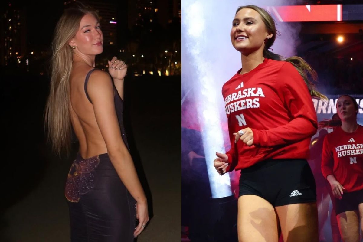 Maisie Boesiger, Keri Leimbach and other Nebraska Volleyball players react as Andi Jackson wins Player of the Week honor