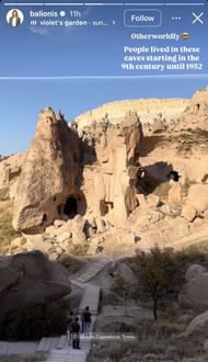 Image taken from Balionis’ Instagram story _ Source: Instagram/@balionis