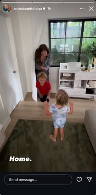 Amanda Anisimova spends time with her nephews back home after the China Open victory (Source: Instagram)