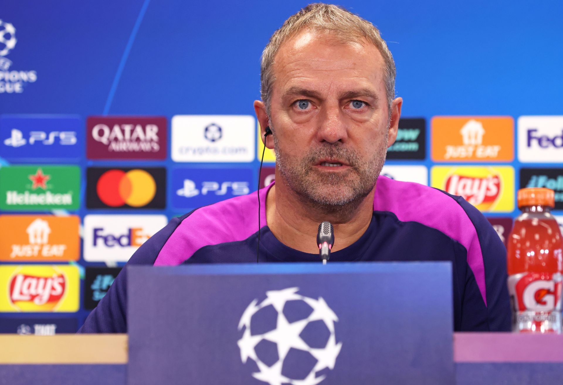 Hansi Flick press conference before UEFA Champions League match against PSG - Source: Getty