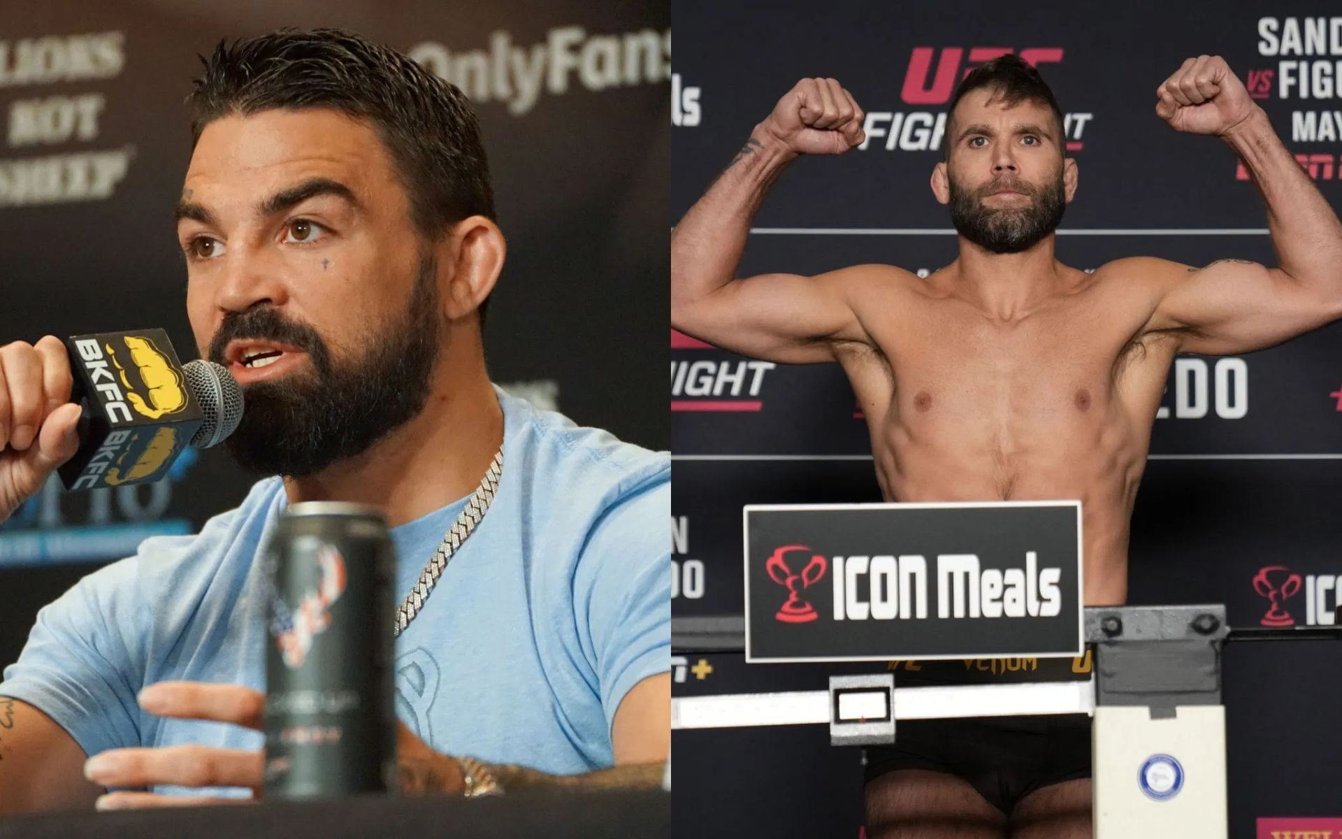 Mike Perry (left) takes on Jeremy Stephens (right) this Saturday. [Images courtesy: Getty]