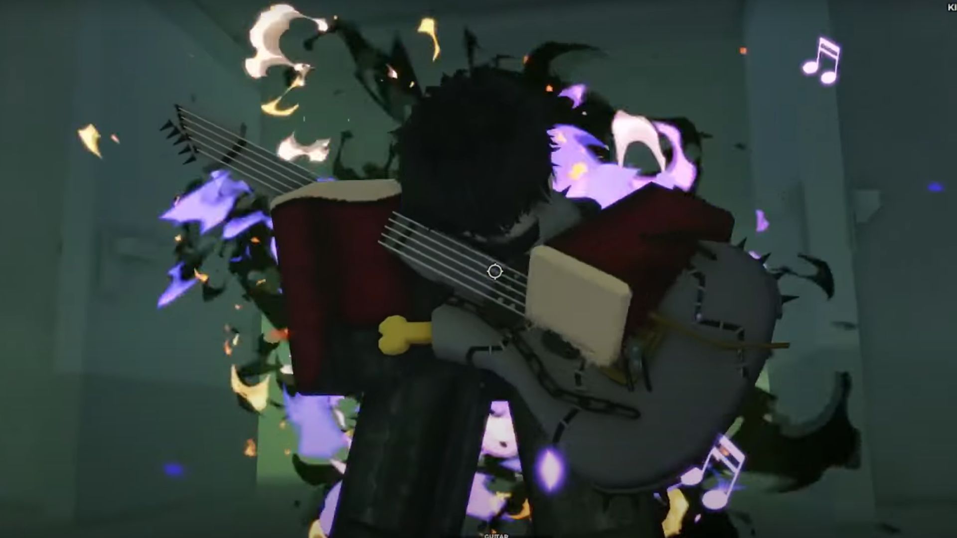 A still from the Guitar&#039;s ultimate ability (Image via Roblox)